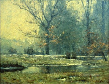 冬の小川 印象派 インディアナ州の風景 セオドア・クレメント・スティール Oil Paintings